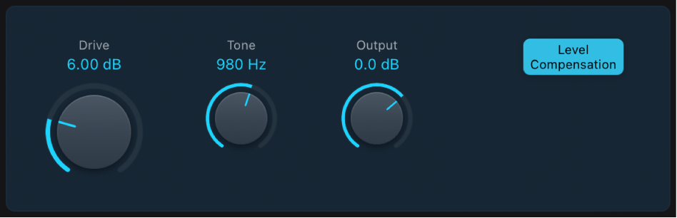 Figure. Fenêtre de l’effet Overdrive.