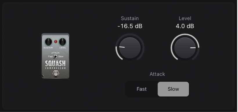 Figure. Fenêtre stompbox Squash Compressor.