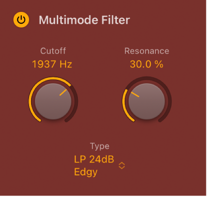 Figure. Paramètres Multimode Filter de Step FX.