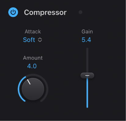 Figure. Paramètres du module Compressor.