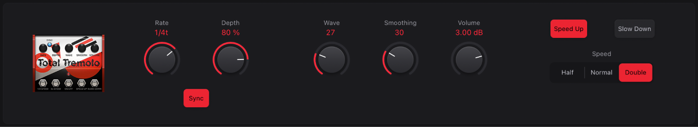 图。Total Tremolo 踏脚转盘窗口。