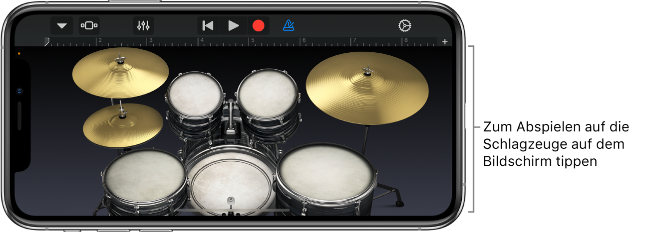 Touch-Instrument Schlagzeug