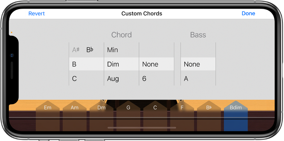 Custom Chords control wheels