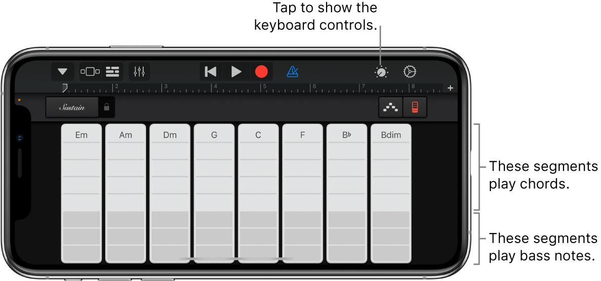 Keyboard chord strips