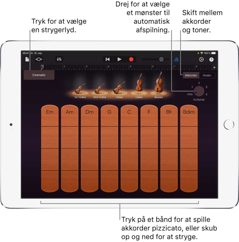 Touch-instrumentet Strygere