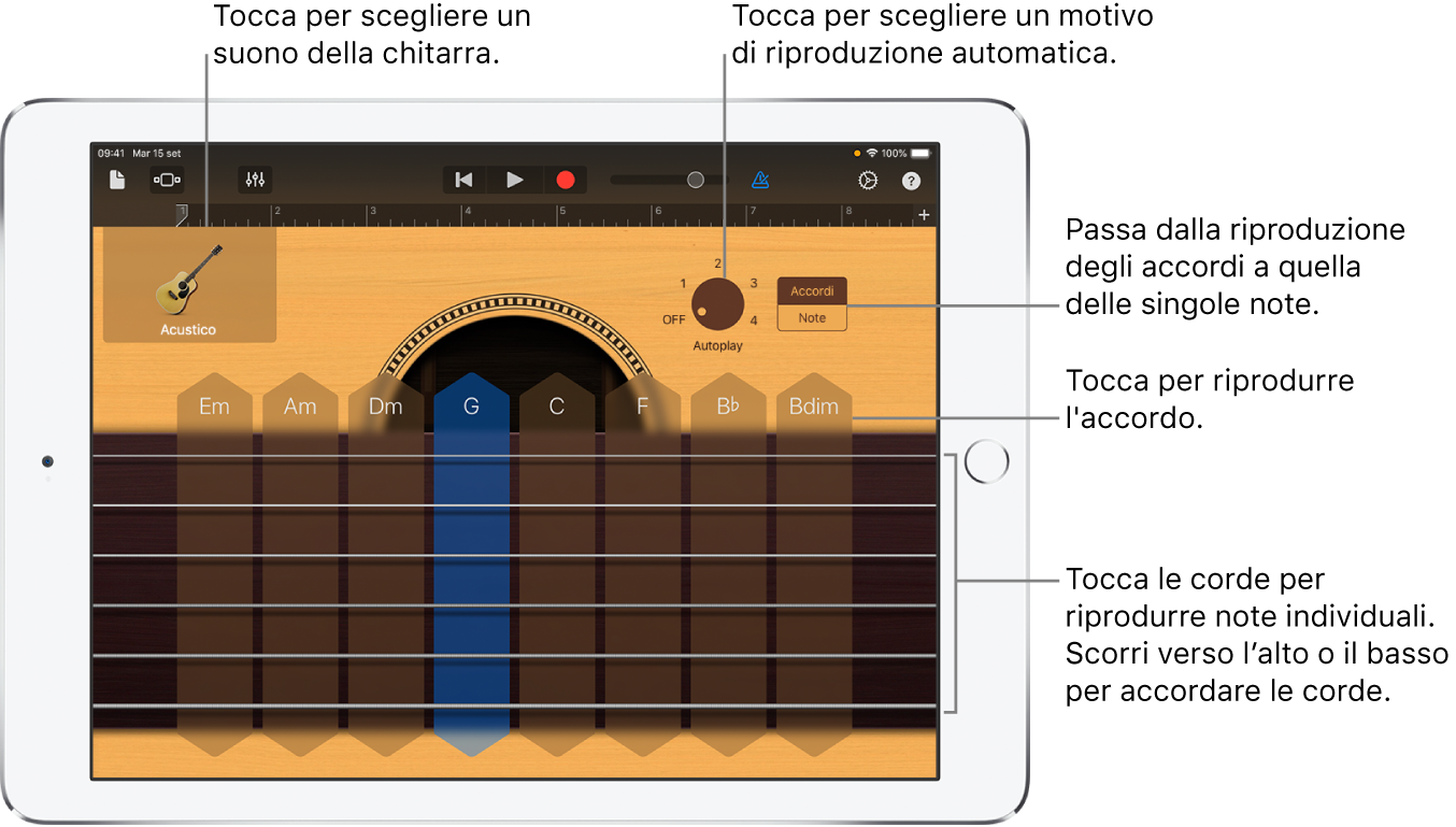 Strumento Touch Chitarra