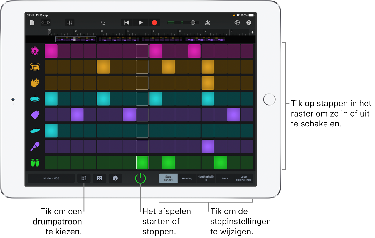 Touch-instrument Beatsequencer