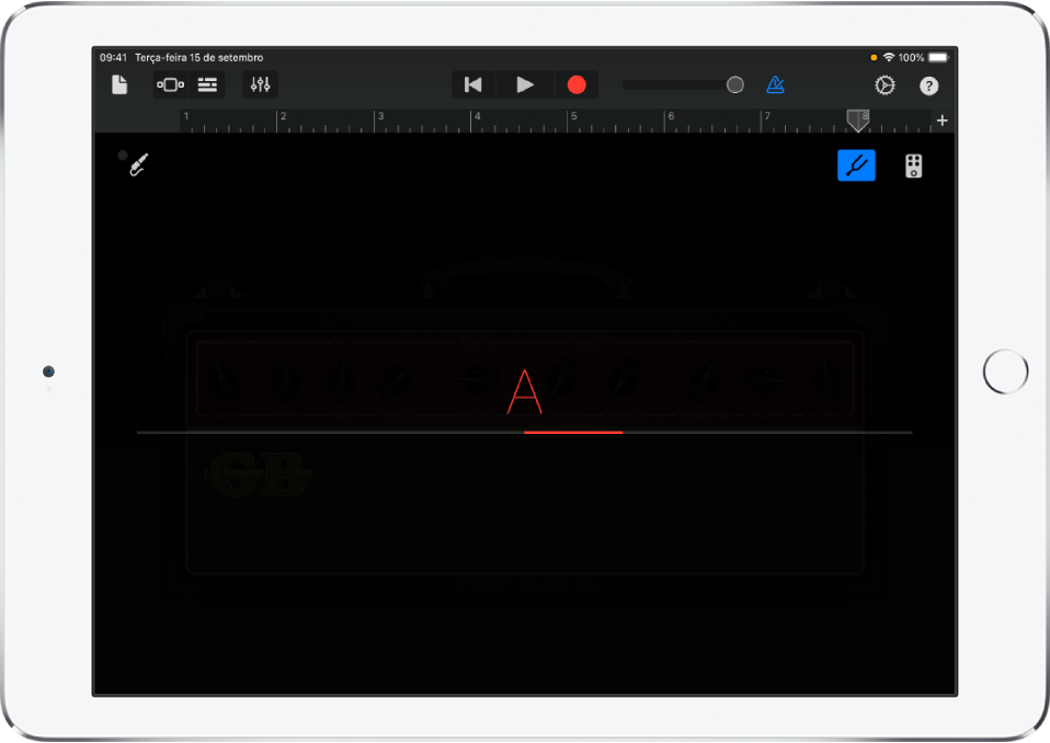 Afinador do Amplificador de Guitarra
