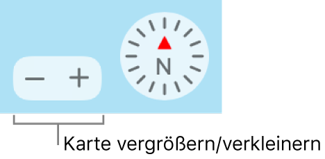 Zoomtasten auf der Karte.