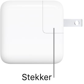 De USB-C-lichtnetadapter van 30 W.