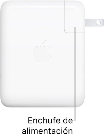 El adaptador de corriente USB-C de 140 W.