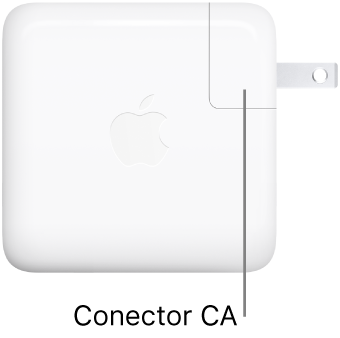 Adaptador de Alimentação USB-C de 67 W.