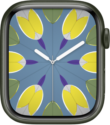 The Kaleidoscope watch face where you can add complications, and adjust the watch face patterns.