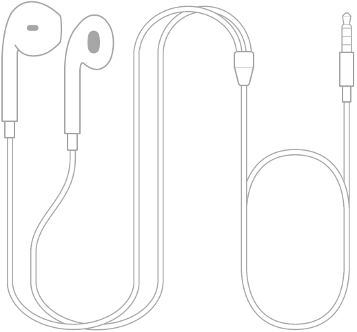 سماعات EarPods التي تأتي مع iPod touch.