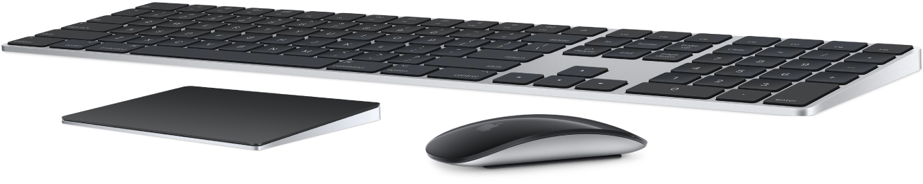 Le Magic Keyboard avec clavier numérique et la Magic Mouse fournis avec votre Mac Pro.