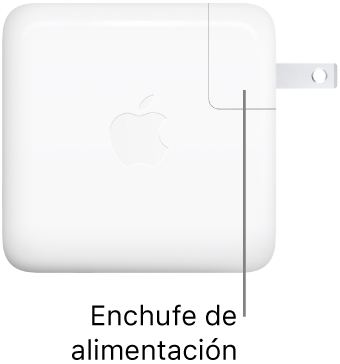 El adaptador de corriente USB-C de 67 W y de 96 W.