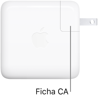 O adaptador de corrente USB-C de 67 W ou 96 W.