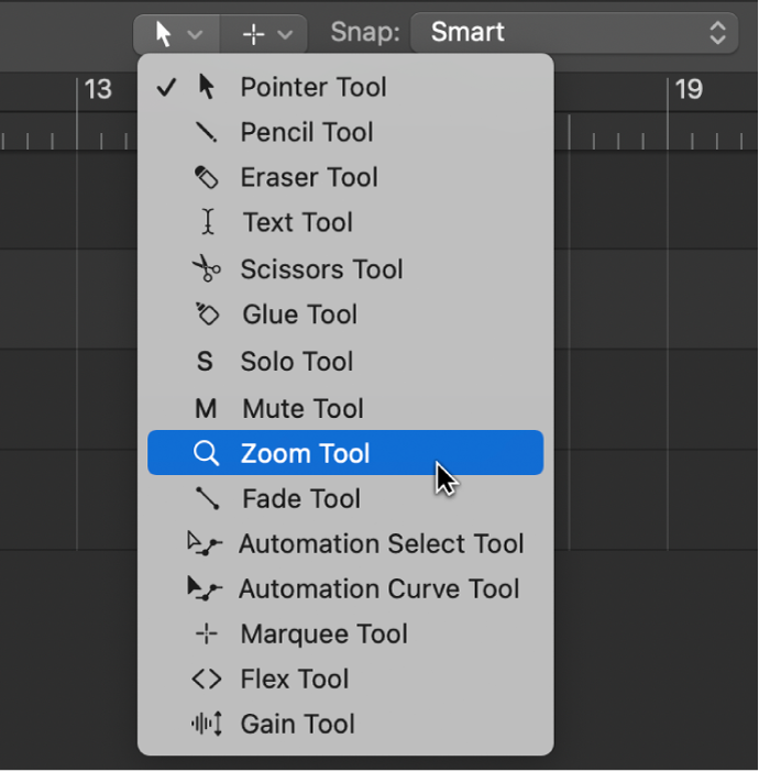 Figure. Open Tool menu.