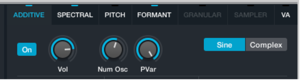 Figure. Additive element parameters.