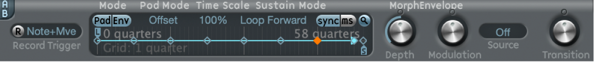 Figure. Morph Envelope parameters.