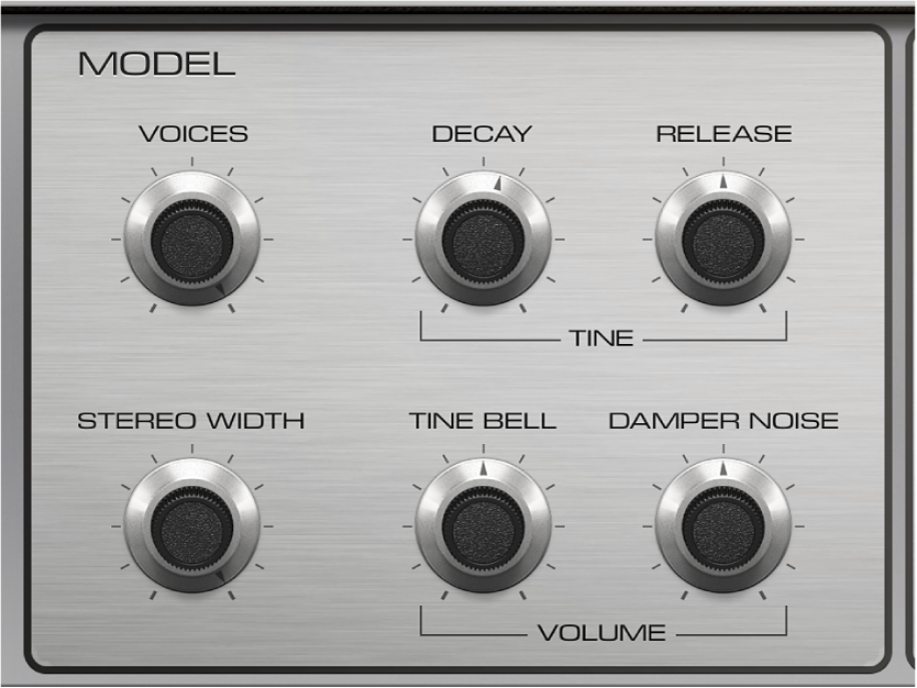 Figure. Vintage Electric Piano Model parameters.