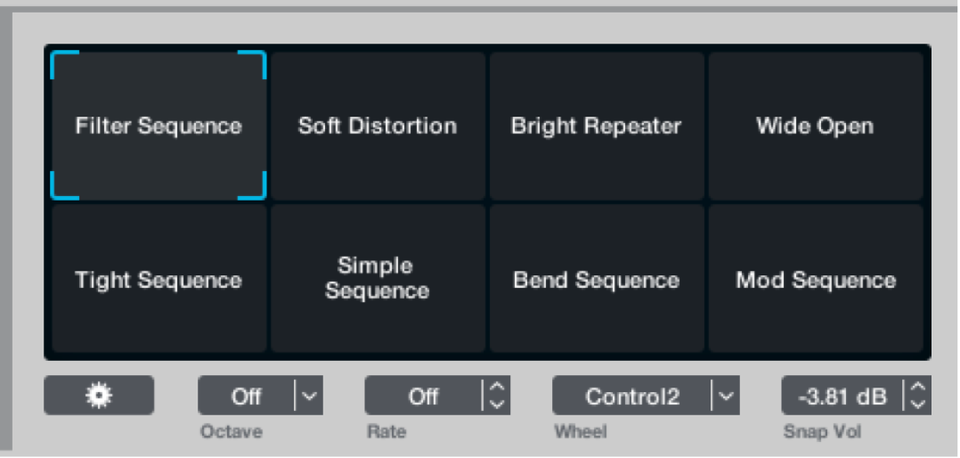 Figure. Pad Transform et autres commandes de performance.