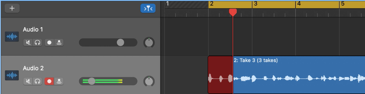 Showing the yellow cycle area in the ruler.