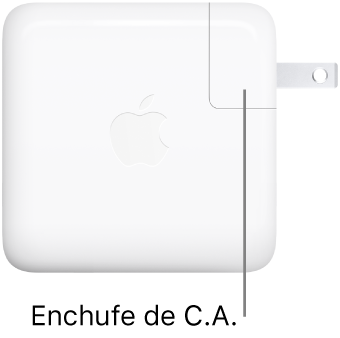 El adaptador de corriente USB-C de 67 W y de 96 W.