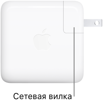 Адаптер питания USB-C мощностью 67 Вт или 96 Вт.