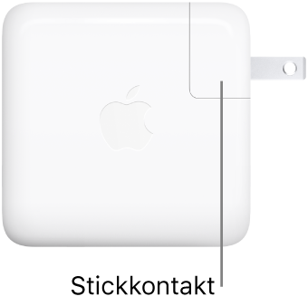 USB-C-strömadaptern på 67 W eller 96 W.