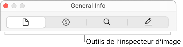 Outils de l’inspecteur d’images.