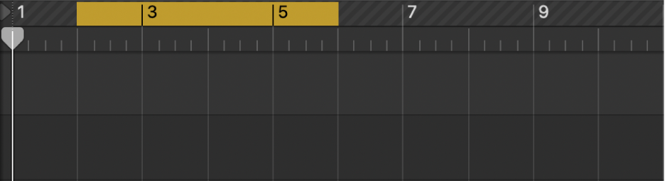 Figure. Showing the yellow cycle area in the ruler.