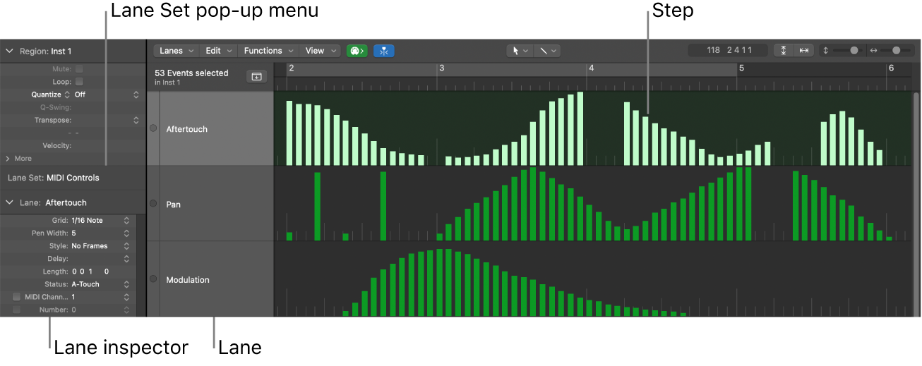 Figure. Step Editor window showing main elements.