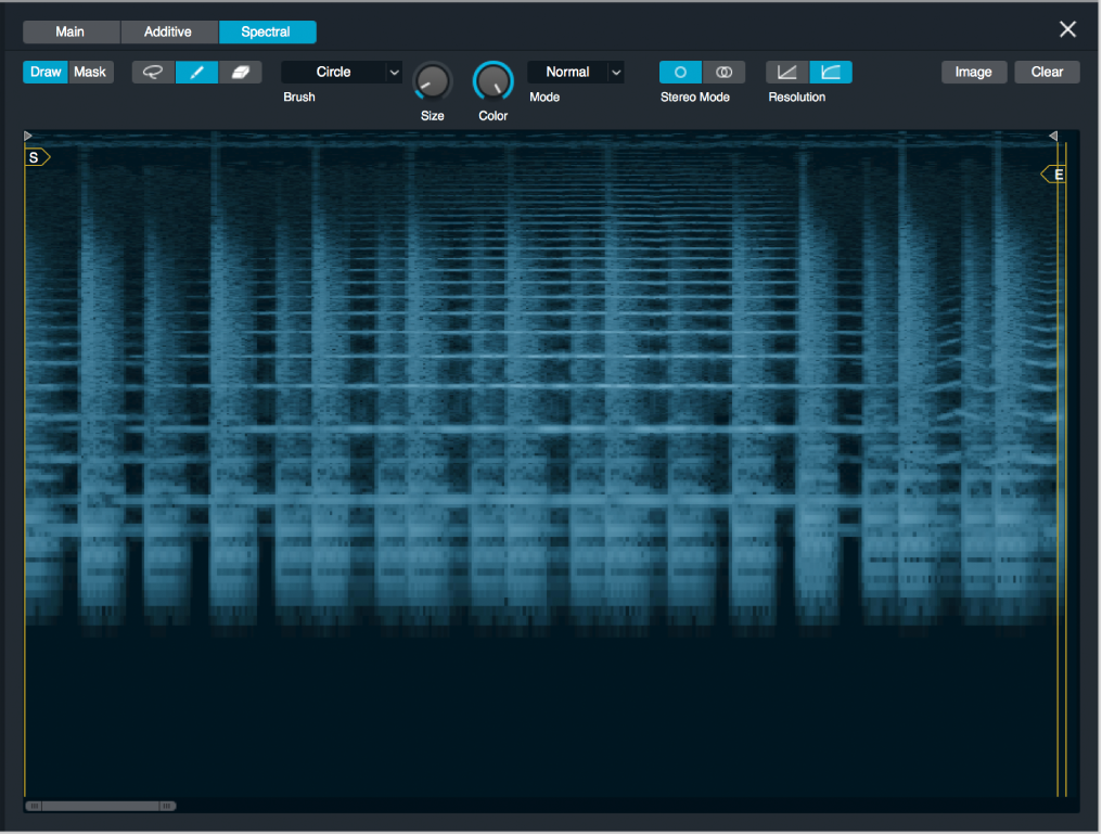 Figure. Spectral editor window.