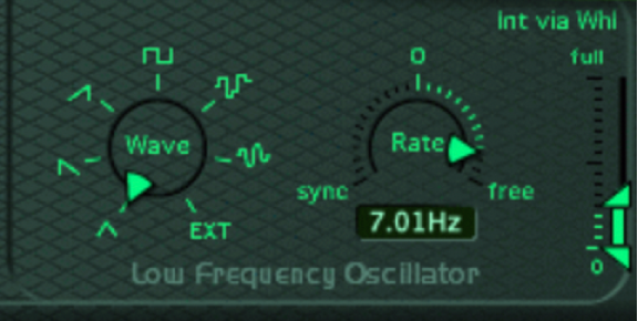 図。「LFO」パラメータ。