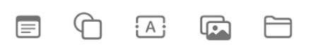 The Freeform toolbar with the following buttons: Insert Sticky Note, Insert Shape Menu, Insert Text Box, Insert Media and Insert Document.