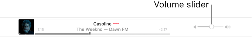The volume slider.