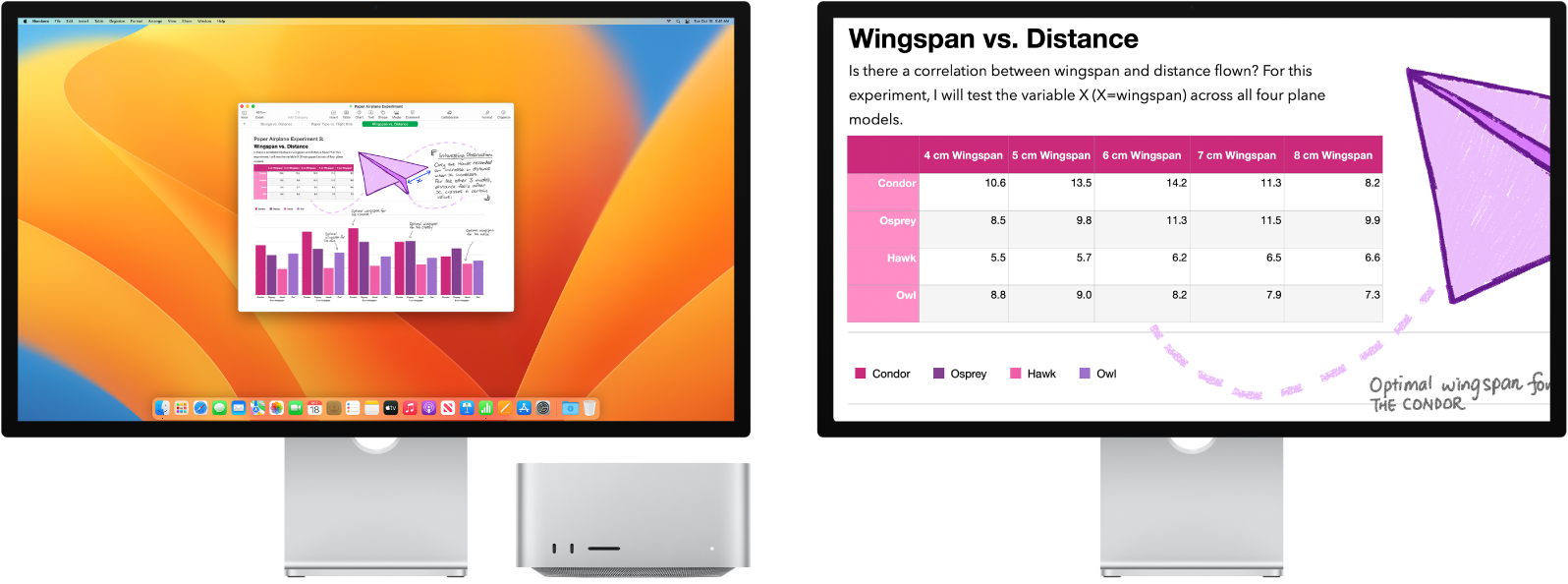 Zoom Display active on the right display, with the screen size fixed on the left display.