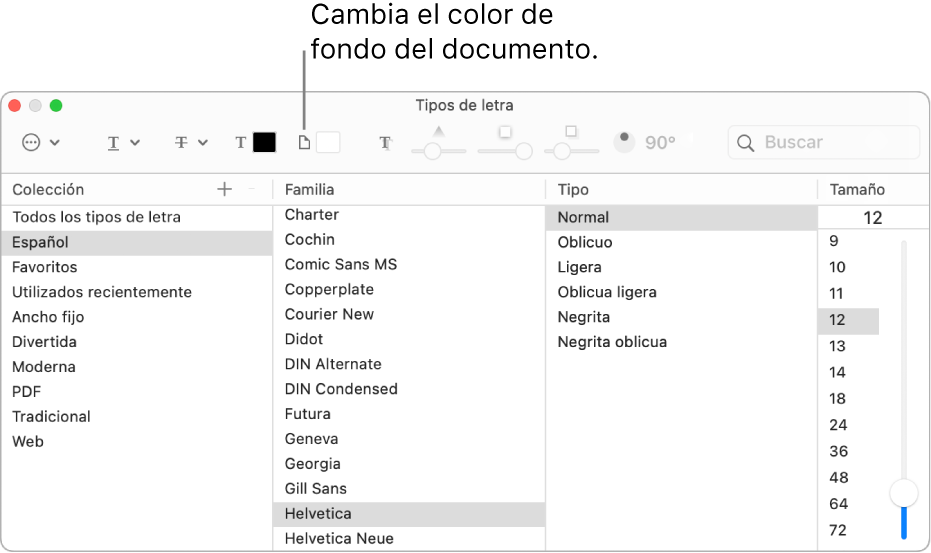 Cambia el color de fondo de tu documento.