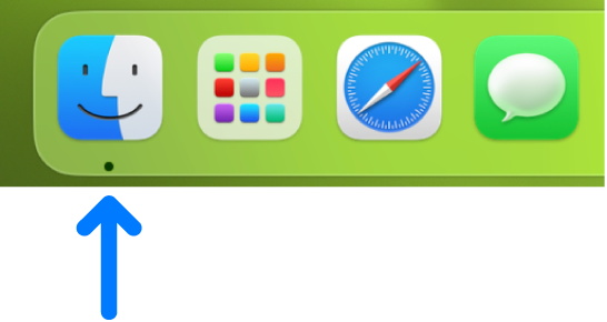 Das Finder-Symbol links im Dock.