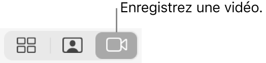 Le bouton Vidéo (vous permettant dʼenregistrer une vidéo).