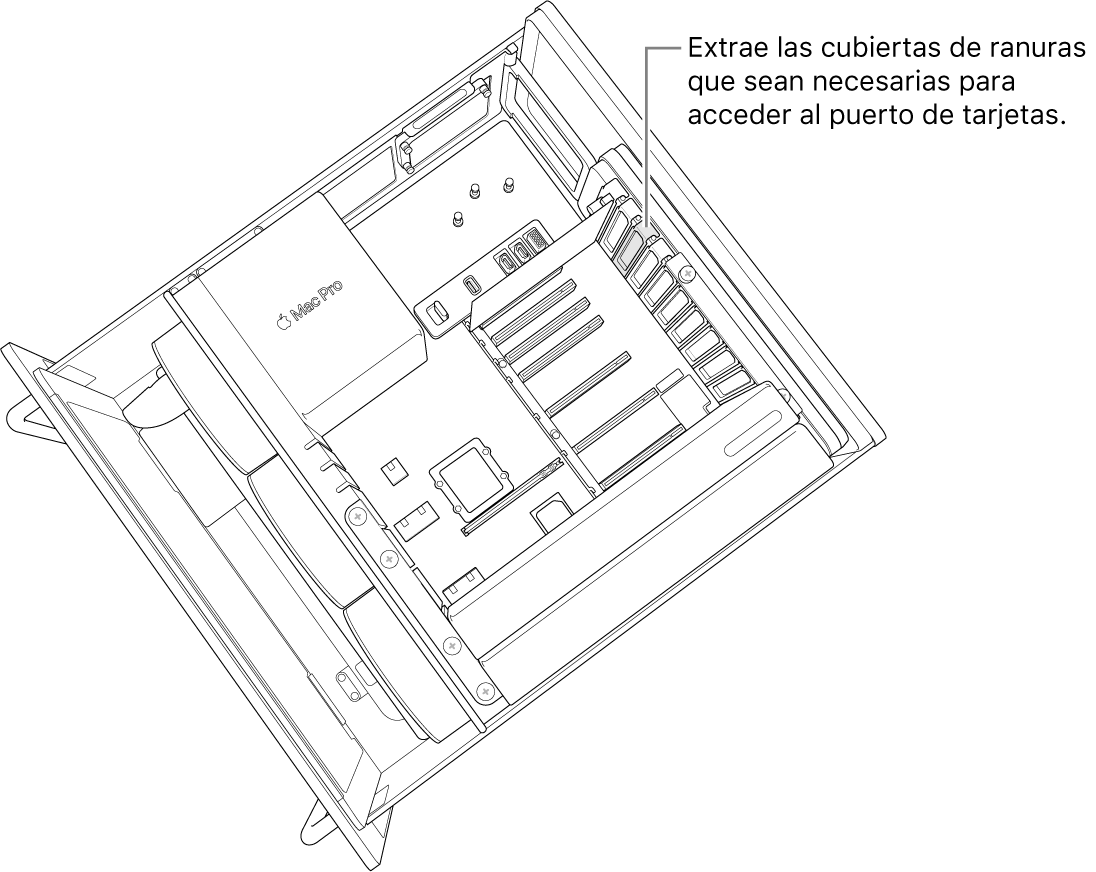 Extrayendo la cubierta de una ranura.