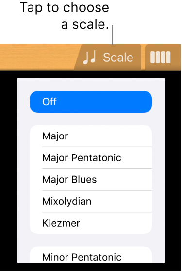 Guitar Scale button