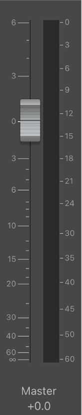 Figure. Curseur de volume principal.