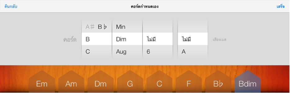 ภาพ คอร์ดและลูกกลิ้งเบส