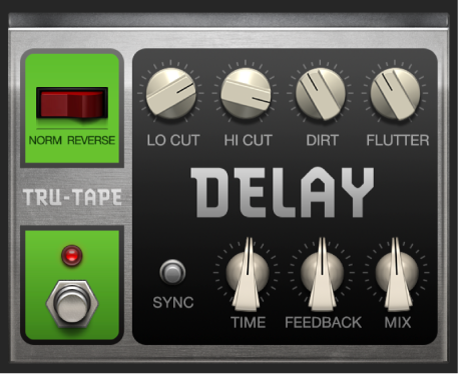 Abbildung. Das Effektpedalfenster „Tru-Tape Delay“