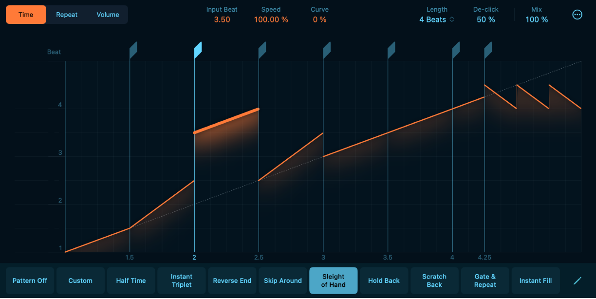 Abbildung. Modus „Time“ in Beat Breaker