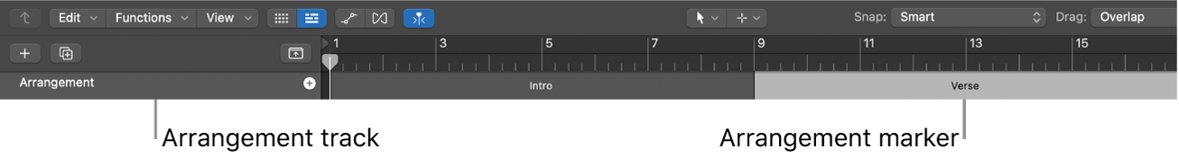 Figure. Adding an arrangement marker.