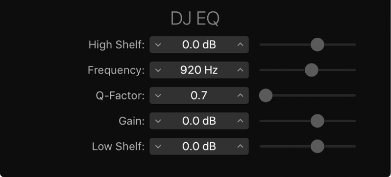 Figure. DJ EQ window.