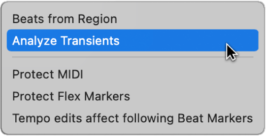 Figure. Beat Mapping track showing Beats From.